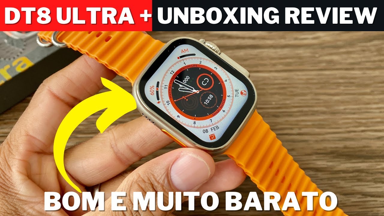 Smartwatch DT8 ULTRA+ | Unboxing Completo. NFC, TELA GIGANTE E MUITO MAIS.