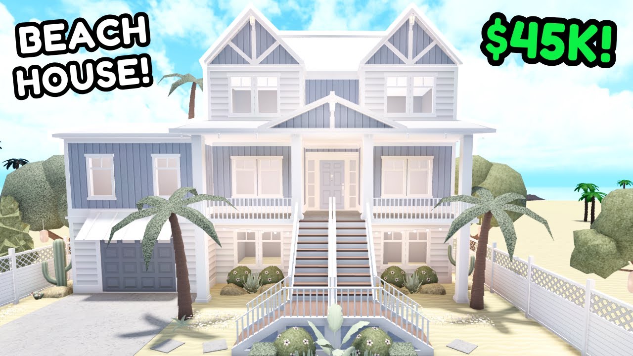 Pinterest Bloxburg BEACH HOUSE Build! 3-этажный урок *озвучка*