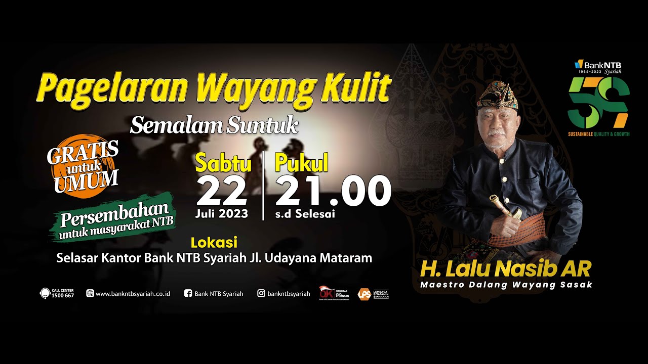 Pagelaran Wayang Sasak - H. Lalu Nasib AR