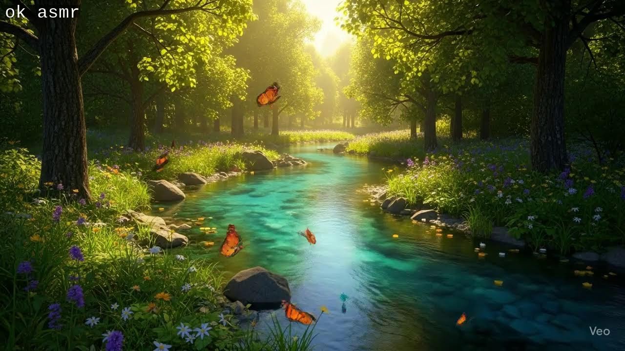FULL  ASMR Birds & River | Hypnotic Forest Soundscape | Seamless 4K Loop