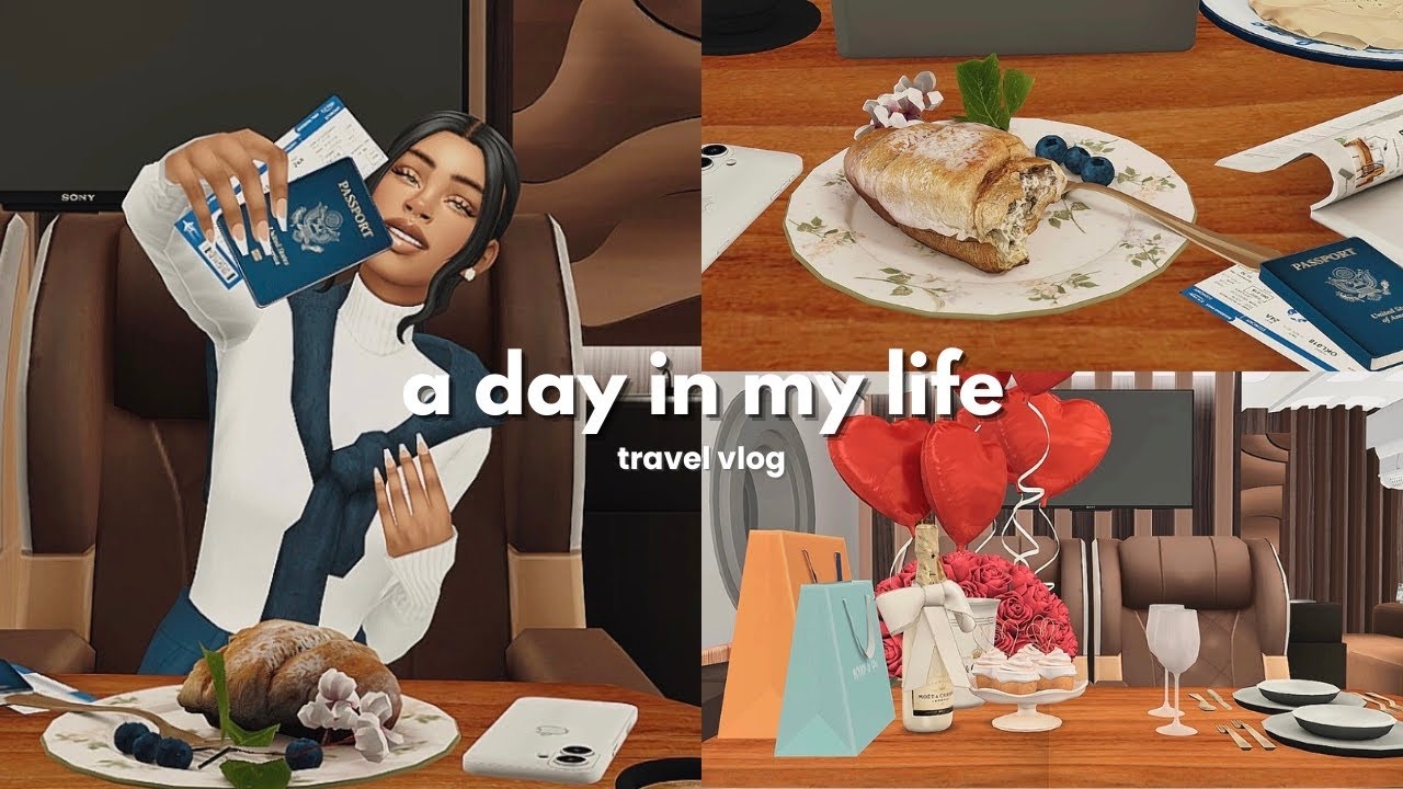 We flying first class, up in the sky | Sims 4 vlog