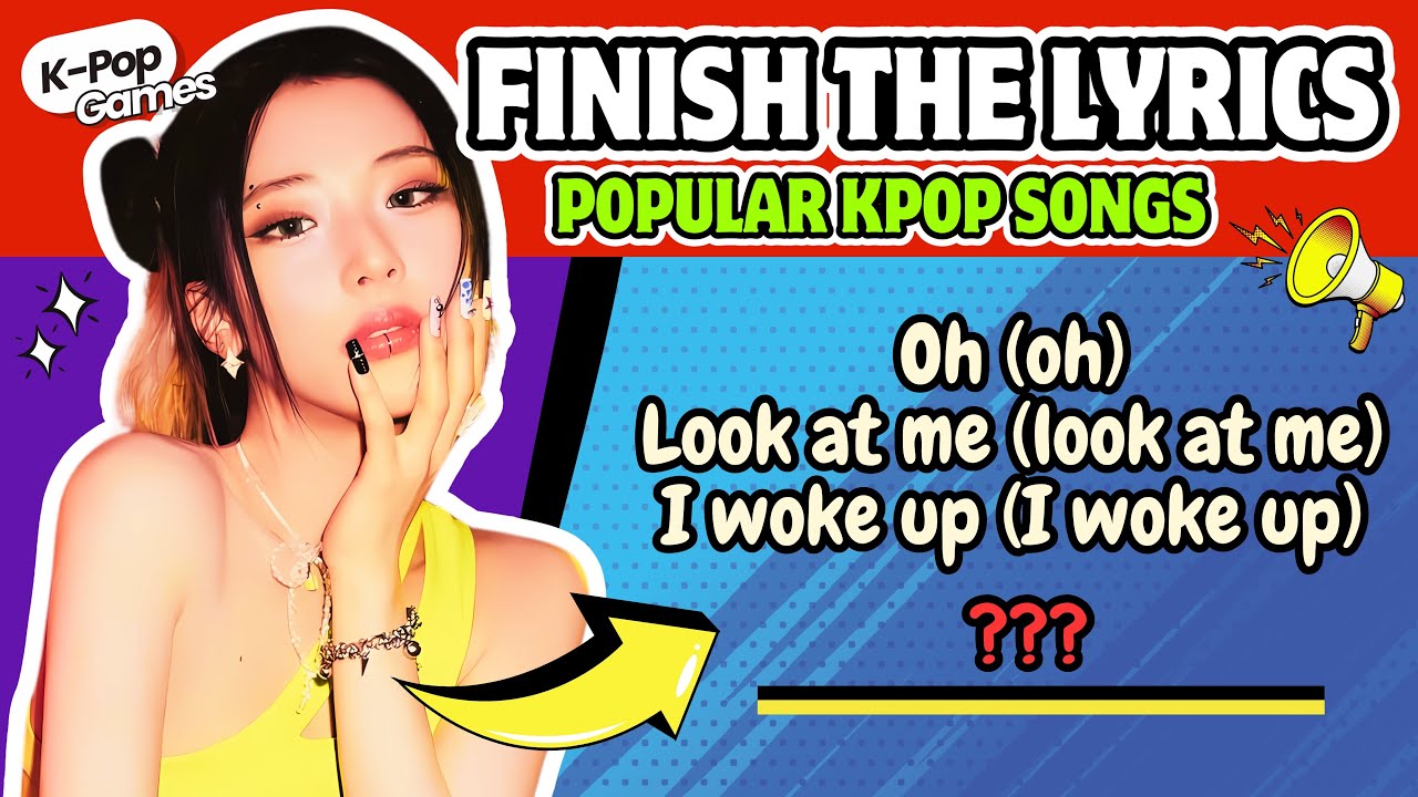 FINISH THE LYRICS CHALLENGE : Kpop Hits Edition! 🎵 Can You Complete the Song?🎤✨|KPOP GAMES 🎮 |
