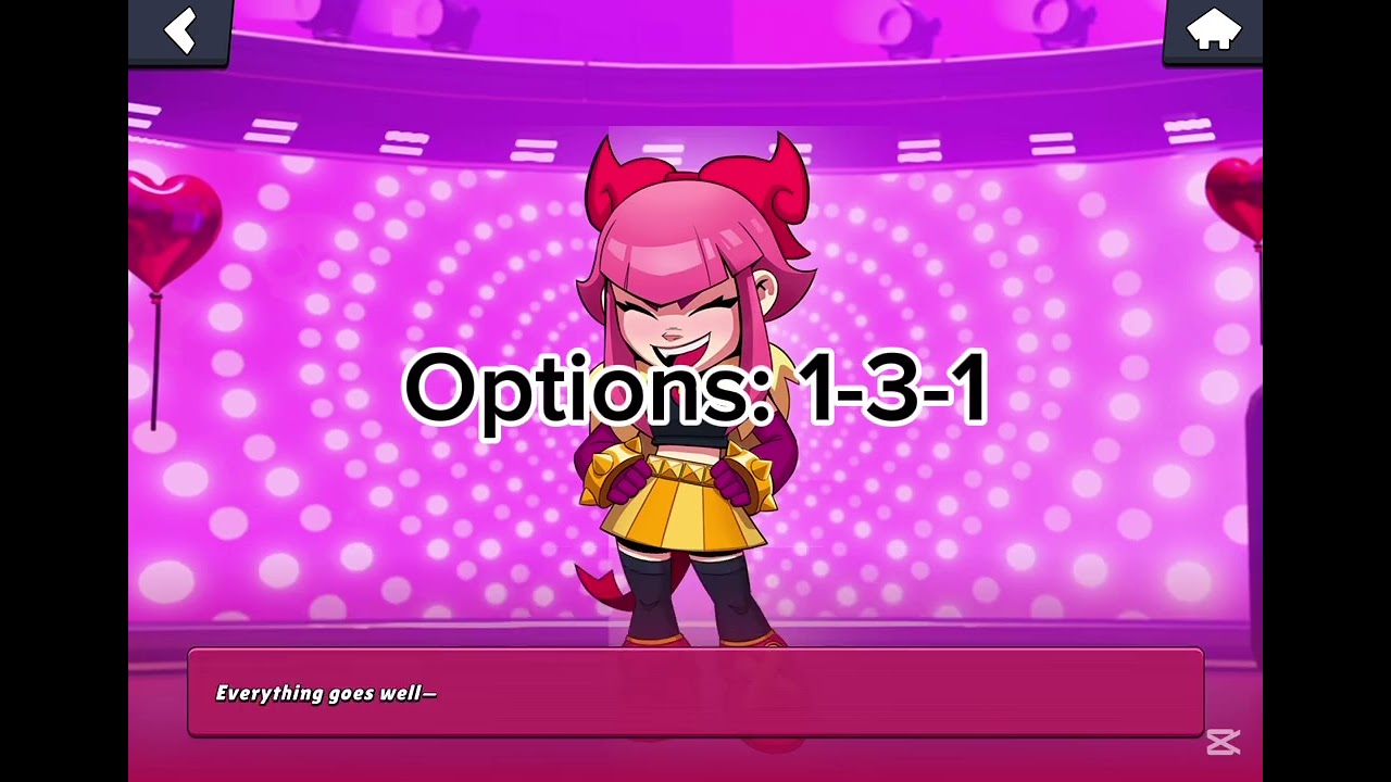 Melody&rsquo;s perfect date options tutorial #brawlstars #brawlentines