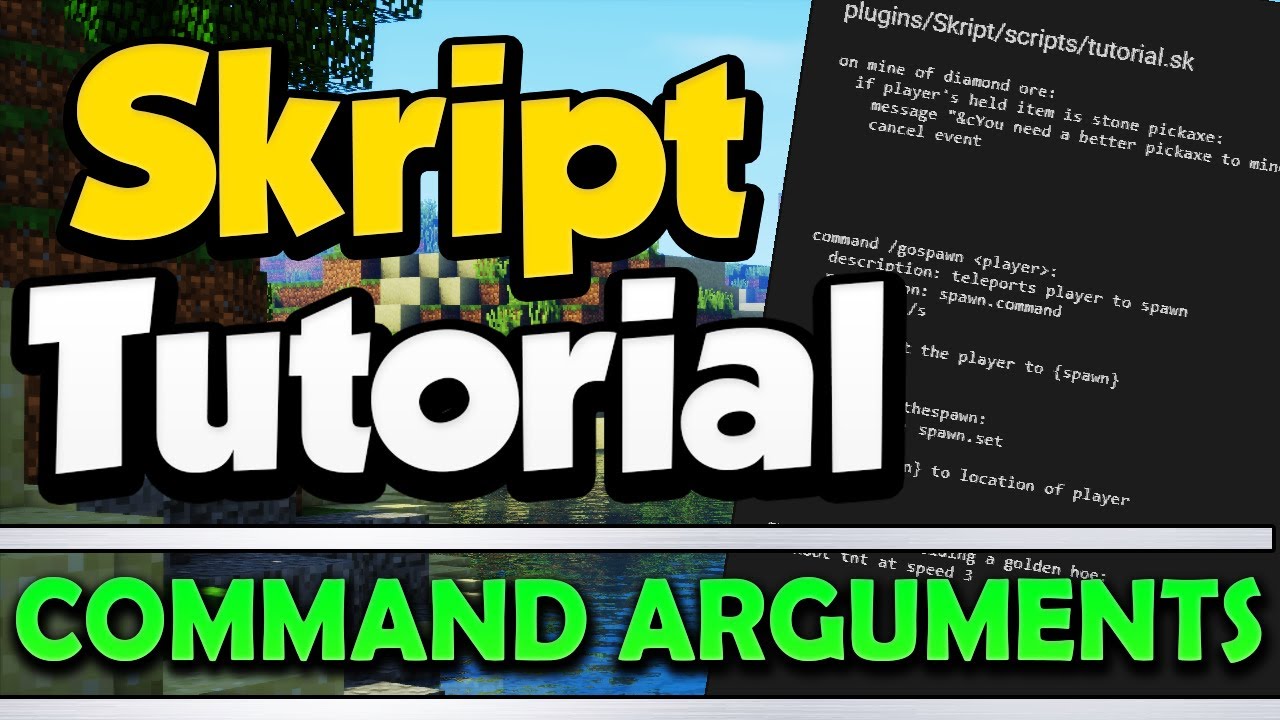 Minecraft Skript Tutorial: Command Arguments | Minehut (September 2020)