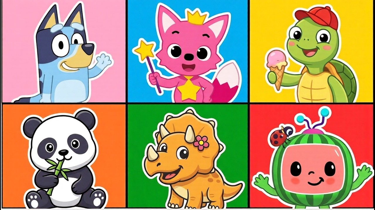 ​¡Aprende los COLORES con BLUEY y PEPPA PIG! 🎨 Especial para Niños y Preescolar