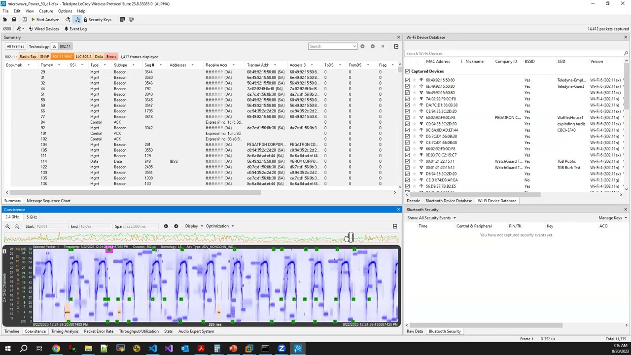 Export Spectrum with the UI in Wireless Protocol Suite