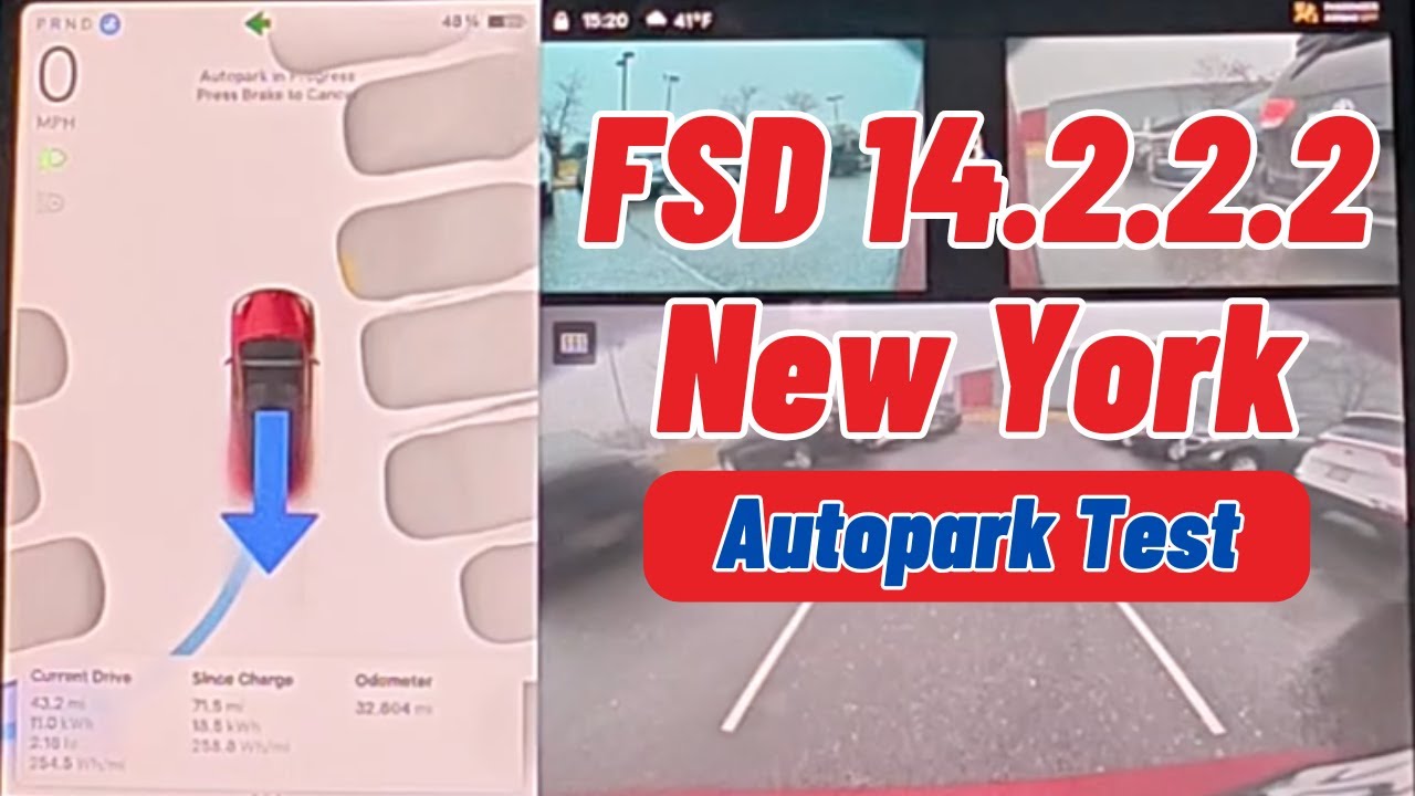 Tesla Autopark v14.2.2.2 Test: Streets, Lots & One Fail