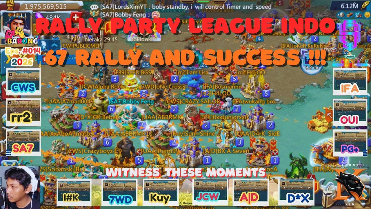 RALLY PARTY LEAGUE INDO BEST EVER, DESTROY TRAPS ACCOUNT WITH 1000 HITING | LORDS MOBILE