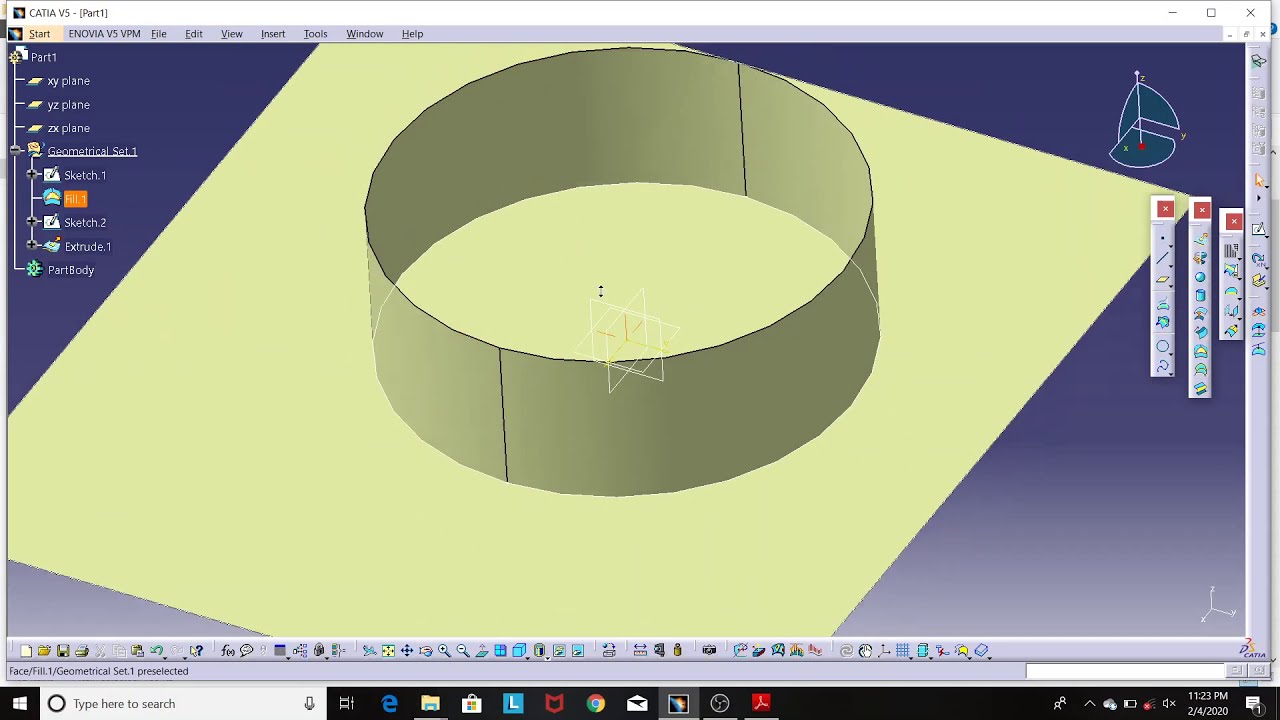 34. Wireframe and Surface Tutorial Catia V5:  Trimming Geometry