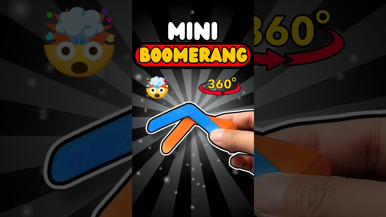 World's Mini Boomerang 🪃🤯 How to make paper Boomerang #shorts #diy #craft #paperairplane #paper #toy