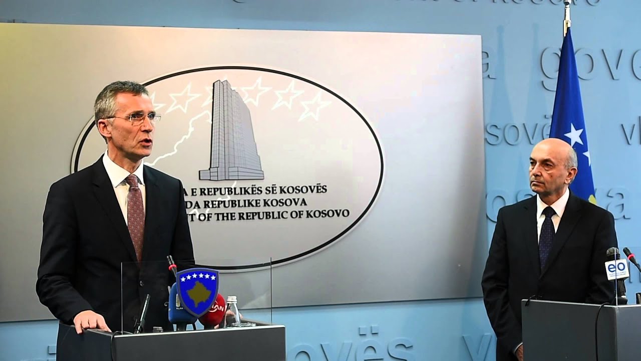NATO Secretary General with Isa Mustafa of Kosovo, 23 JAN 2015