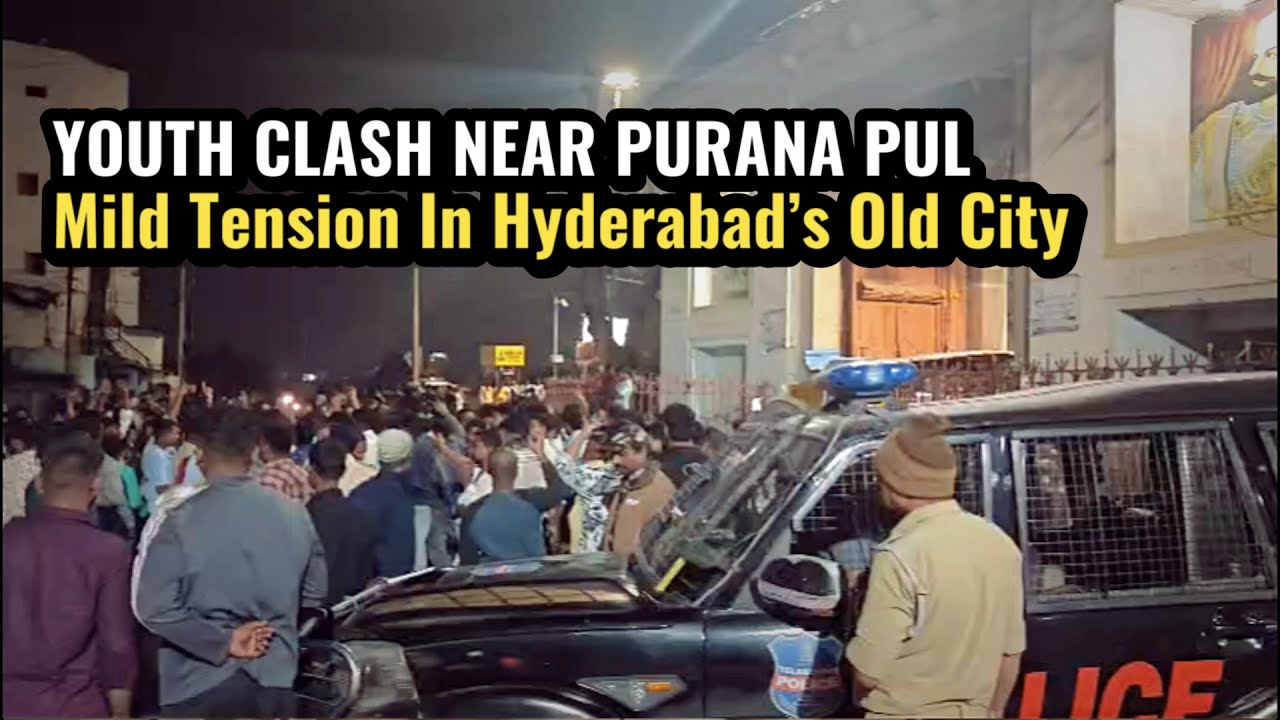 Communal Tension in Hyderabad&rsquo;s Old City | Youth Clash Near Purana Pul | Situation Under Control