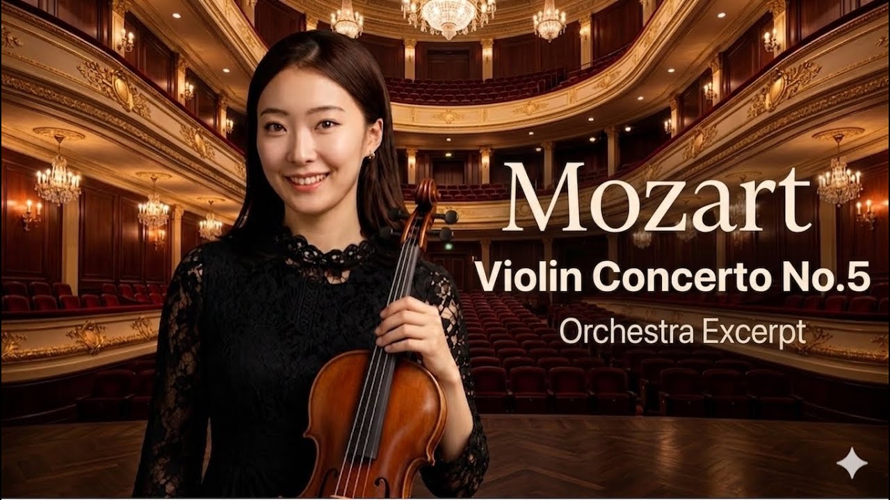 Mozart Violin Concerto No.5 1st mov, Violin Excerpt for Orchestra Audition