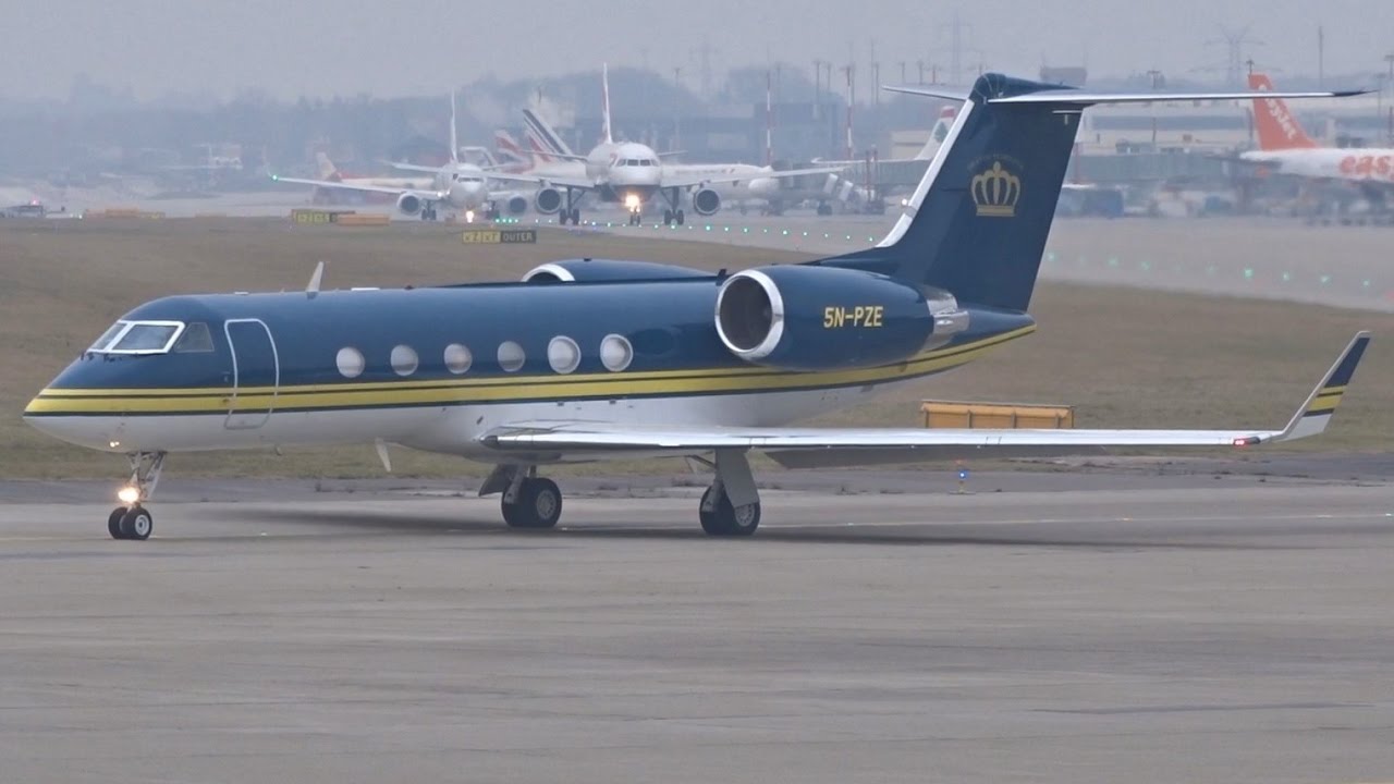 [FullHD] Nigerian Gulfstream IV takeoff at Geneva/GVA/LSGG