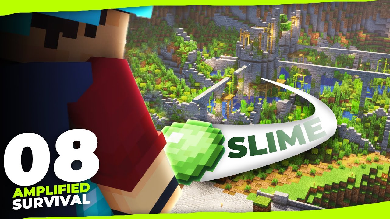 Hiding a Slime Farm inside the Overgrown Temple | Minecraft 1.18 Amplified Survival | #8