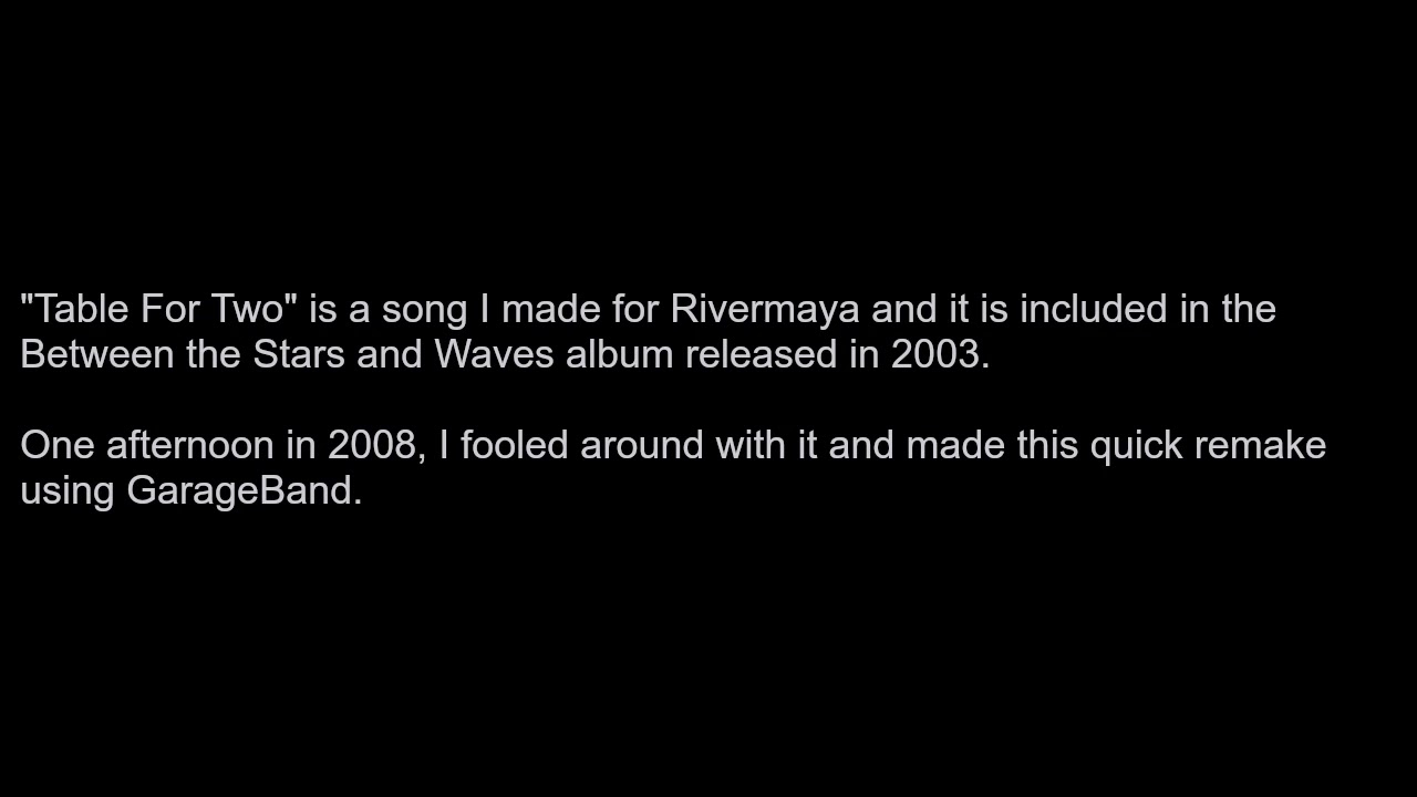 japs sergio ~ table for two (demo remake of a 2003 rivermaya song)