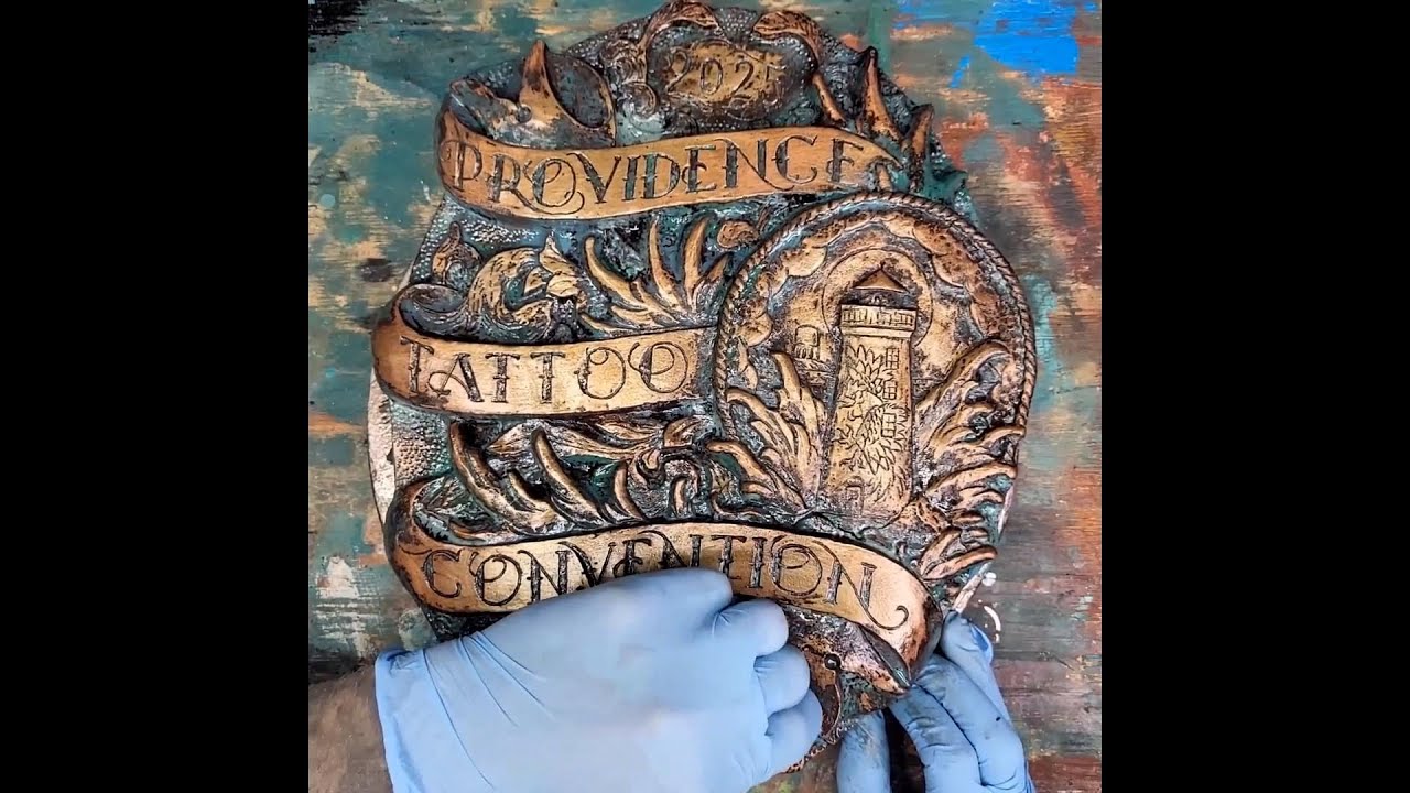Sculpting, molding and casting a custom plaque