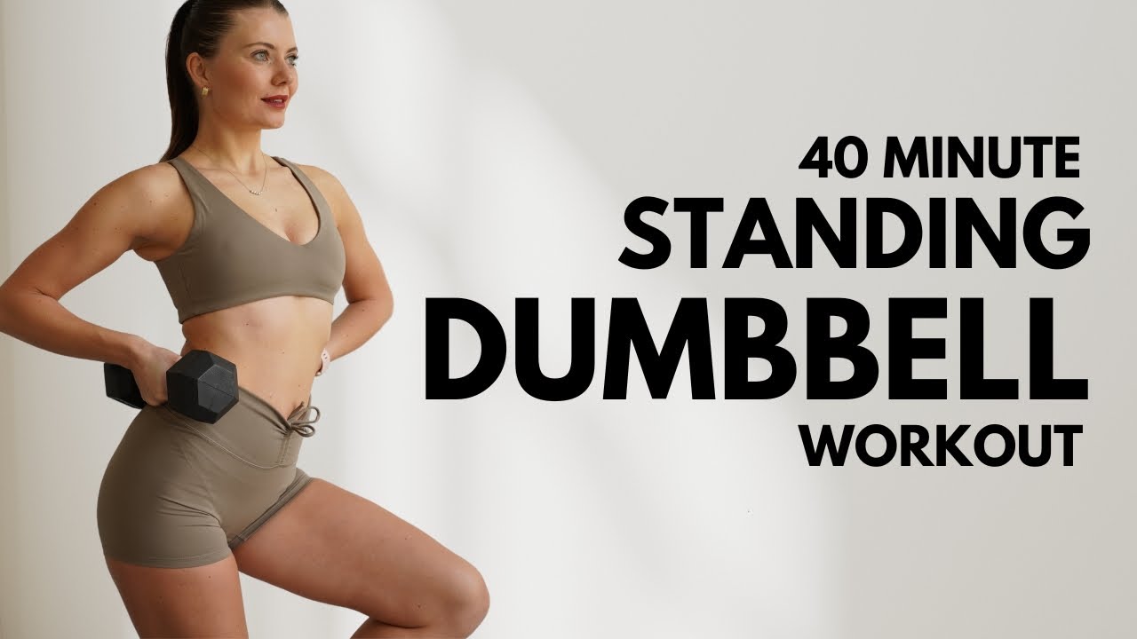 40 MIN ALL STANDING DUMBBELL WORKOUT FOR WEIGHT LOSS & STRENGTH- No Repeats