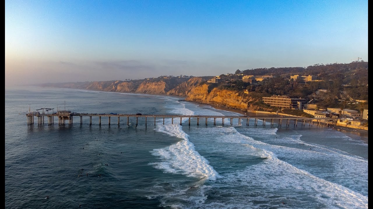 4K Drone Footage - Breathtaking Sunset on the La Jolla Coast with Relaxing Meditative Music