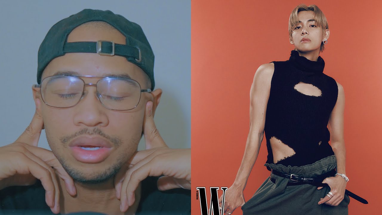 РЕАКЦИЯ ФОТОГРАФА НА V из BTS для W Korea, сентябрь 2023 г.