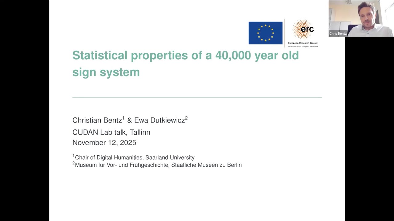 Christian Bentz: Statistical properties of a 40,000 year old sign system.