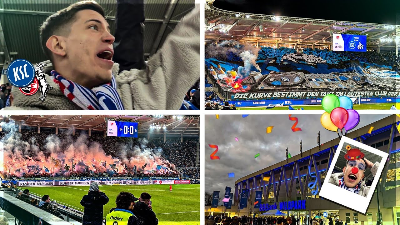Karlsruher SC - 1. FC Köln | Choreo, Pyros and more🧨 | Stadionvlog | SechserMo