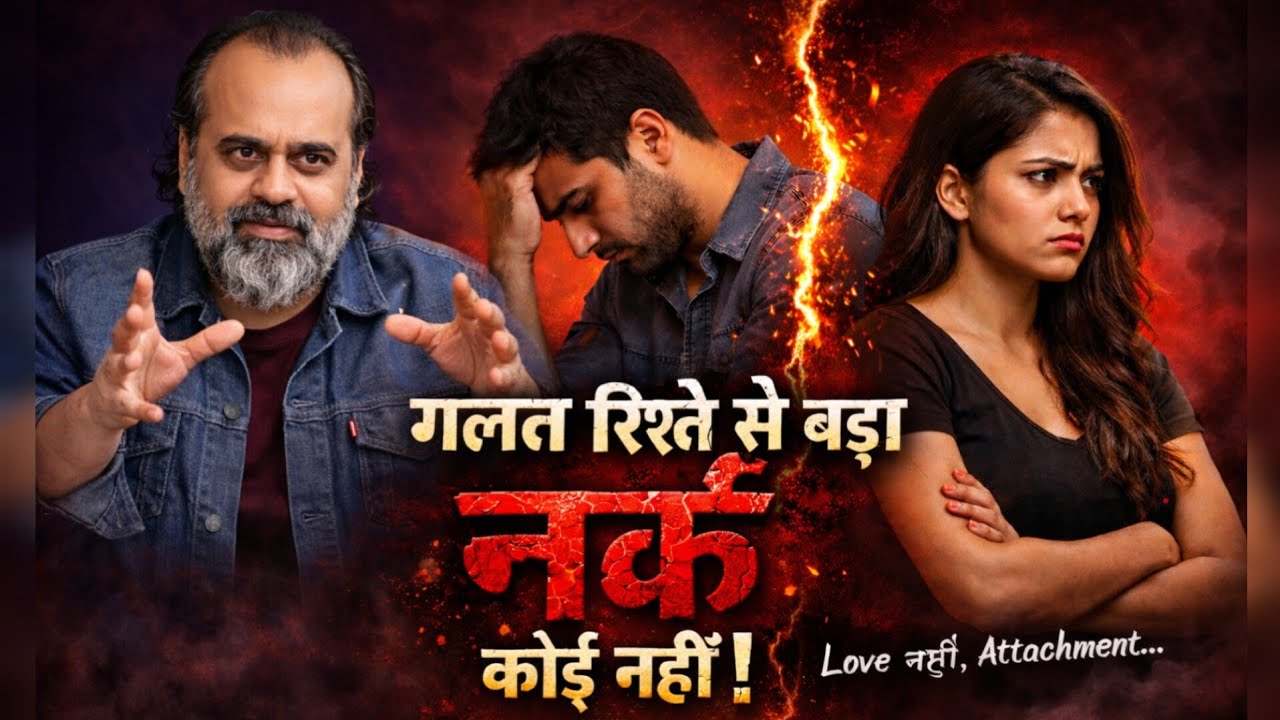 गलत रिश्ते से बड़ा नर्क कोई नहीं | Love नहीं, Attachment है | #acharyaprashant #satyajano 