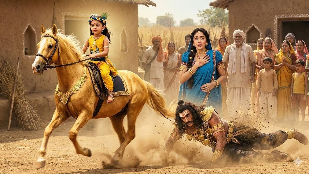 जब बाल कान्हा के घोड़े ने कंस को किया घायल | यशोमती मईया के नंदलाला | Shree Krishan Leela