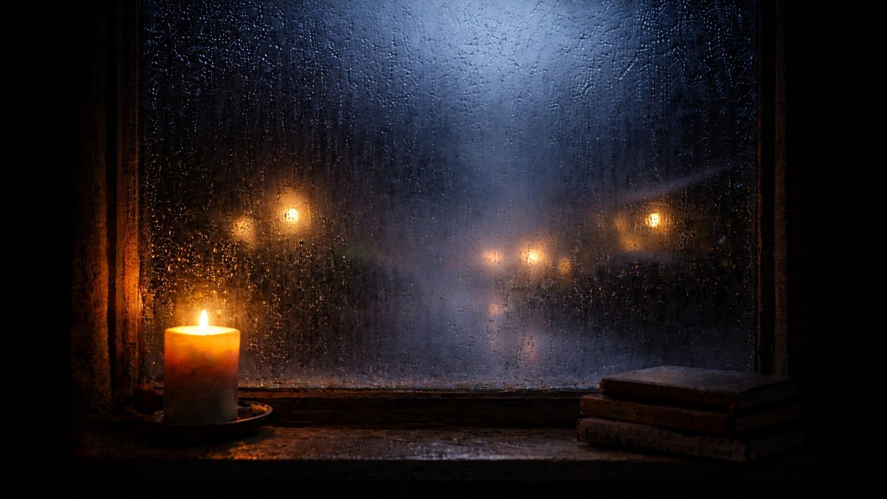 Deep Sleep Rain 🌙 Long Cozy Mist Window | 3 Hour Calm Ambient Night for Deep Rest