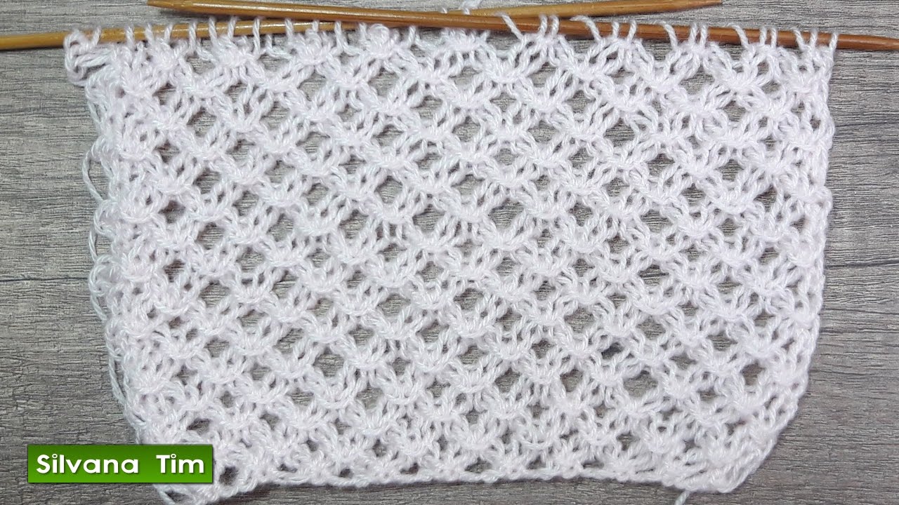 Punto Calado TEJIDO CON DOS AGUJAS RED Ideal para Principiantes Knitting / Silvana Tim # 561