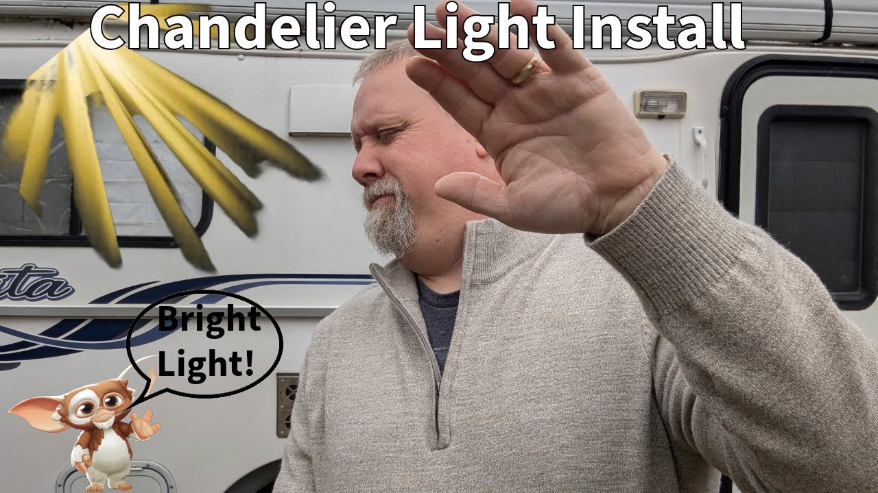 Chandelier Light install on Casita Maxx Air Fan