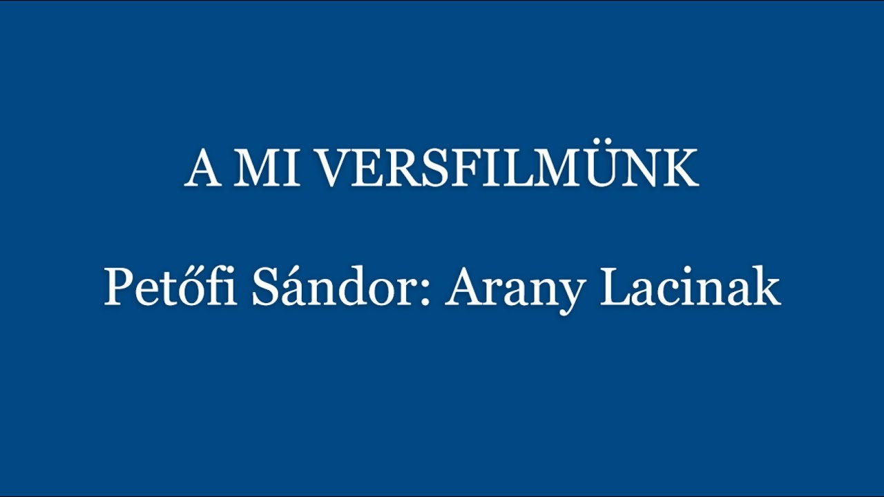 Petőfi Sándor: Arany Lacinak