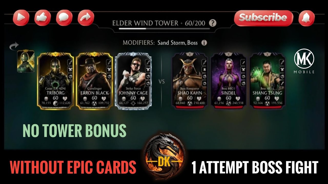 Fatal Elder Wind Tower 60 & Reward 🎮 Mortal Kombat Mobile▫️MK Mobile #mortalkombatmobile #mkmobile