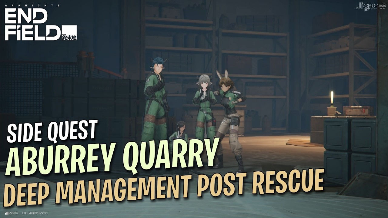 Deep Management Post Rescue | Aburrey Quarry | Side Quest | Arknights Endfield