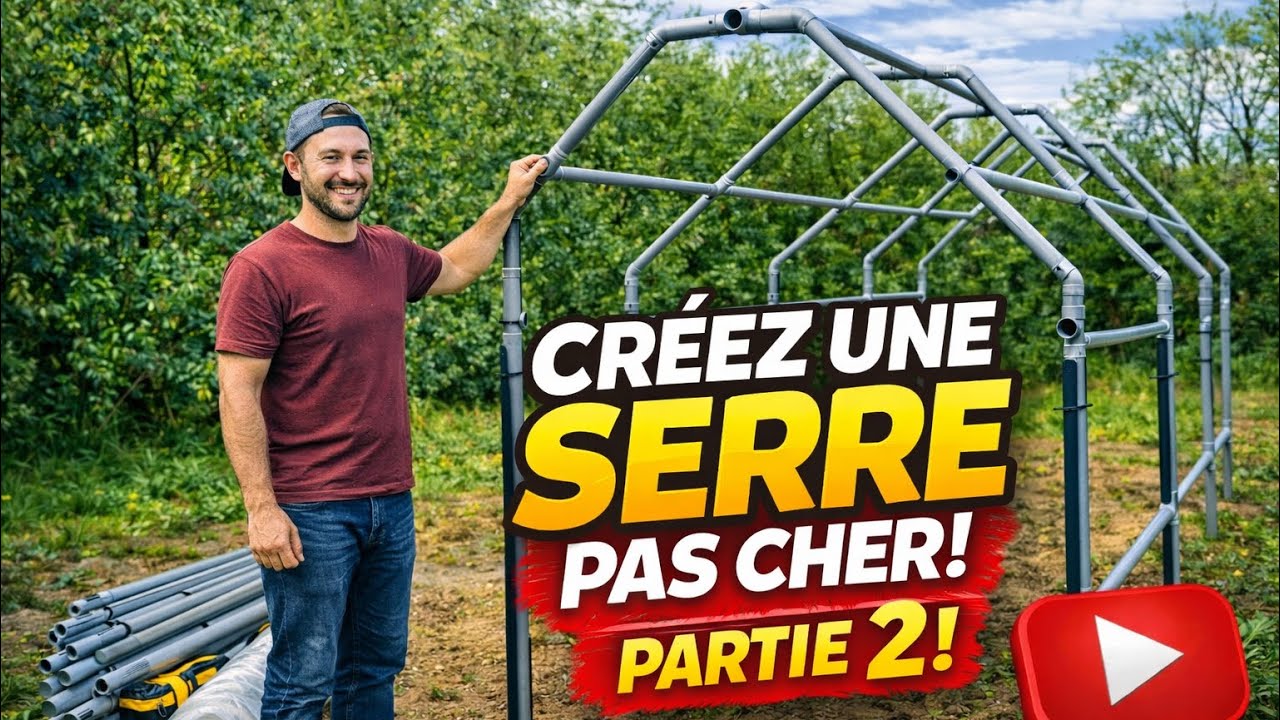 J'ai fabriqué une serre en PVC à petit prix | Tutoriel DIY FACILE et PAS CHER  🌱 - Épisode 2
