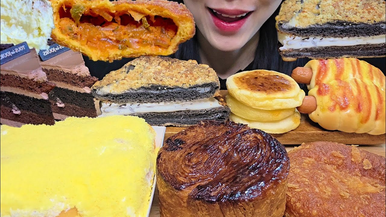 ASMR 뚜레쥬르 빵먹방) 베스트메뉴빵 종류별로 먹어봤어요🥞🥯🥖🥐