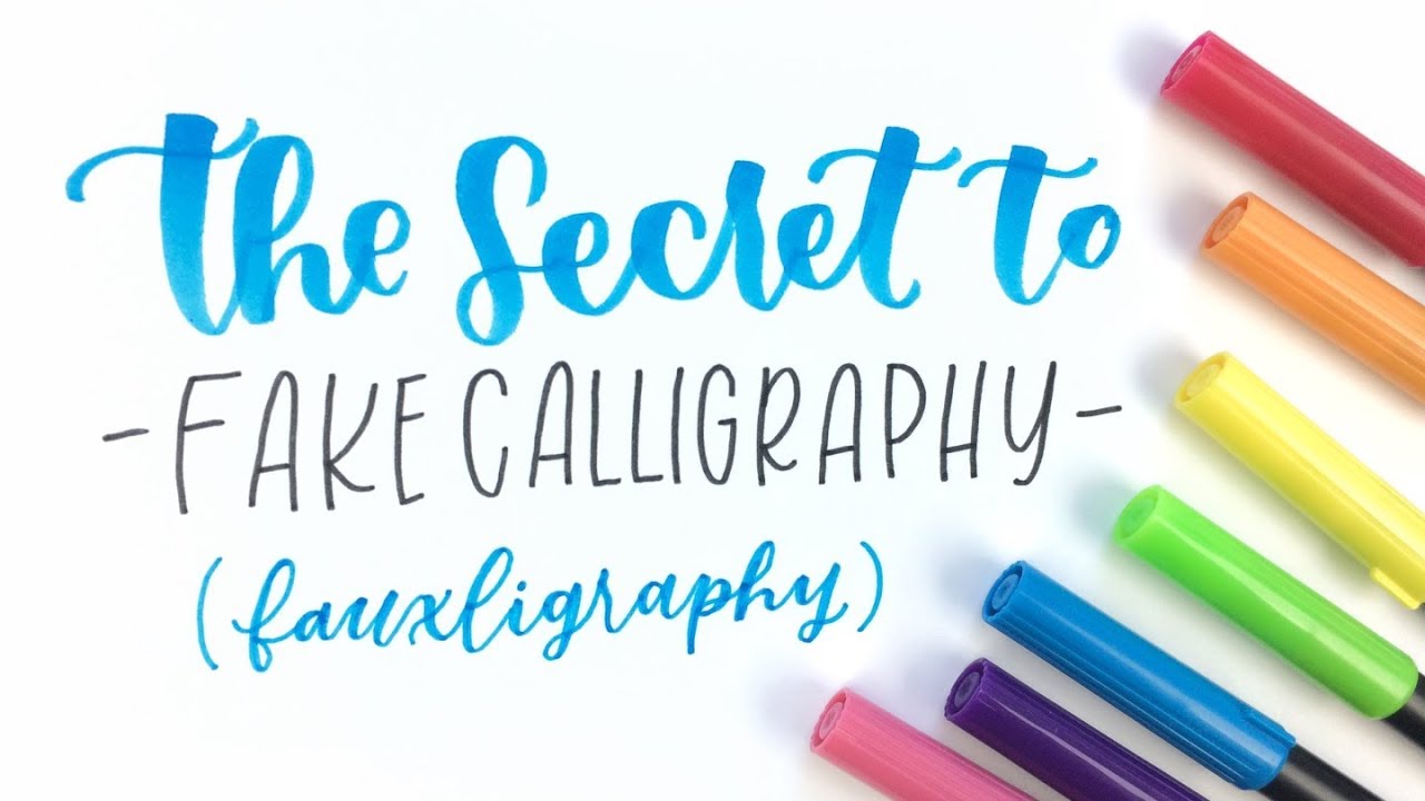 The Secret to Fake Calligraphy | Hand Lettering for Beginners