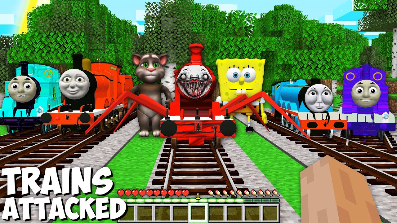 Return of THOMAS.EXE and FRIENDS JAMES PERCY GORDON and CHOO CHOO CHARLES TRAIN in Minecraft !