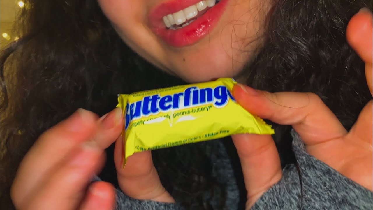 ASMR Stuttering a Butterfinger Your Way (Nonsensical & CHAOTIC Whisper Ramble 🐝 Up-Close & Lofi)