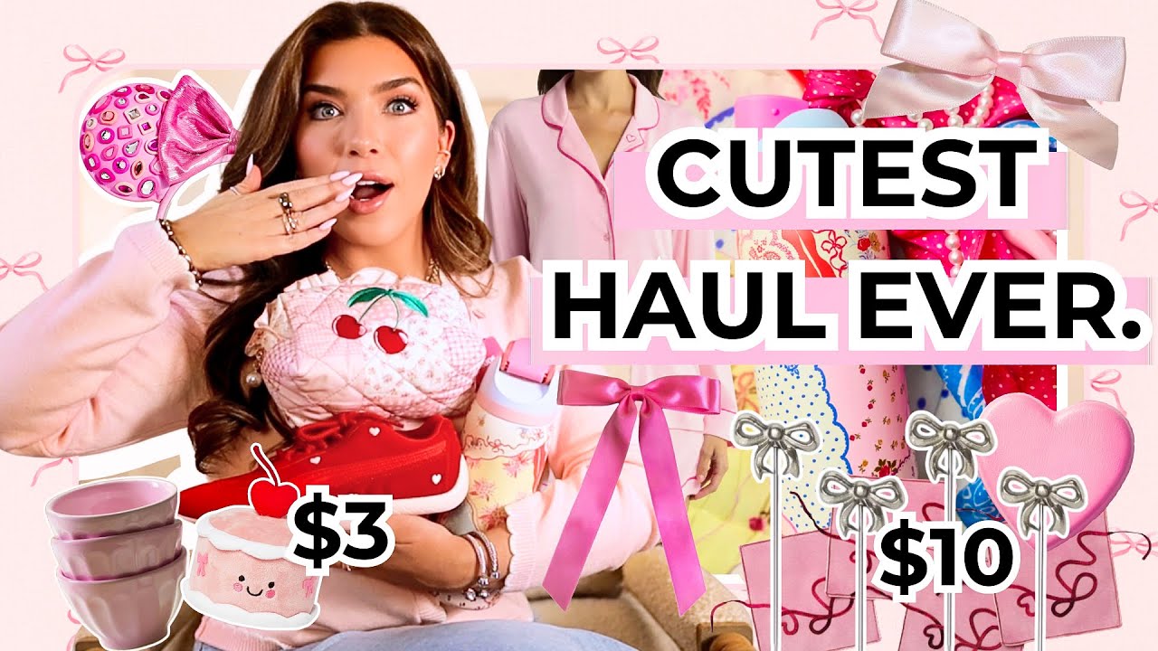 GIRLY HAUL! 🎀 Cutest Finds EVER + last minute Valentine’s Ideas! 💌 Walmart, Amazon, Target & More ❤️