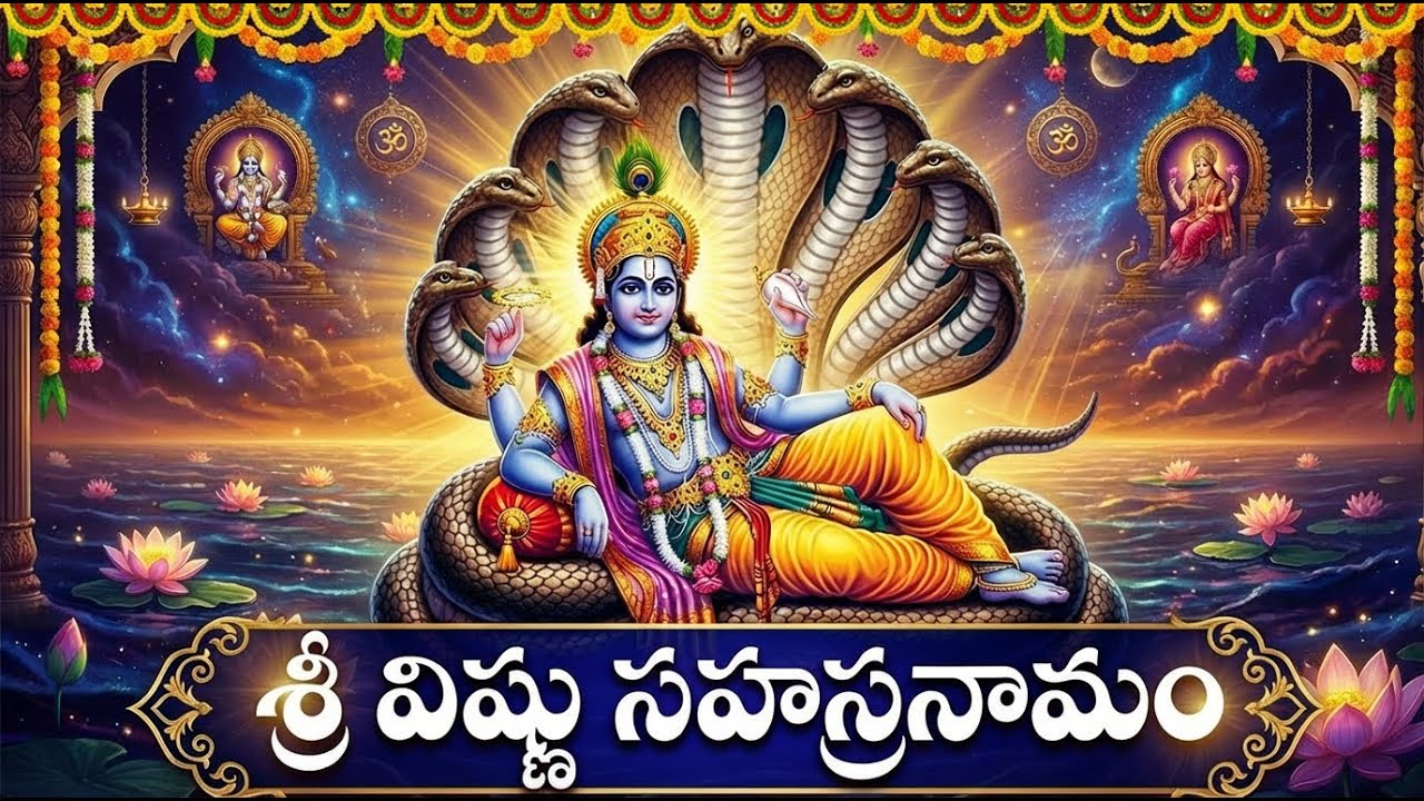 శ్రీ విష్ణు సహస్రనామ స్తోత్రం| Vishnu Sahasranama Stotram Telugu With Lyrics | 1000 Names Of Vishnu