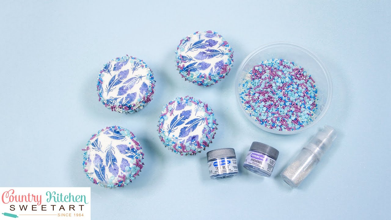 How to Stencil on Buttercream Cupcakes