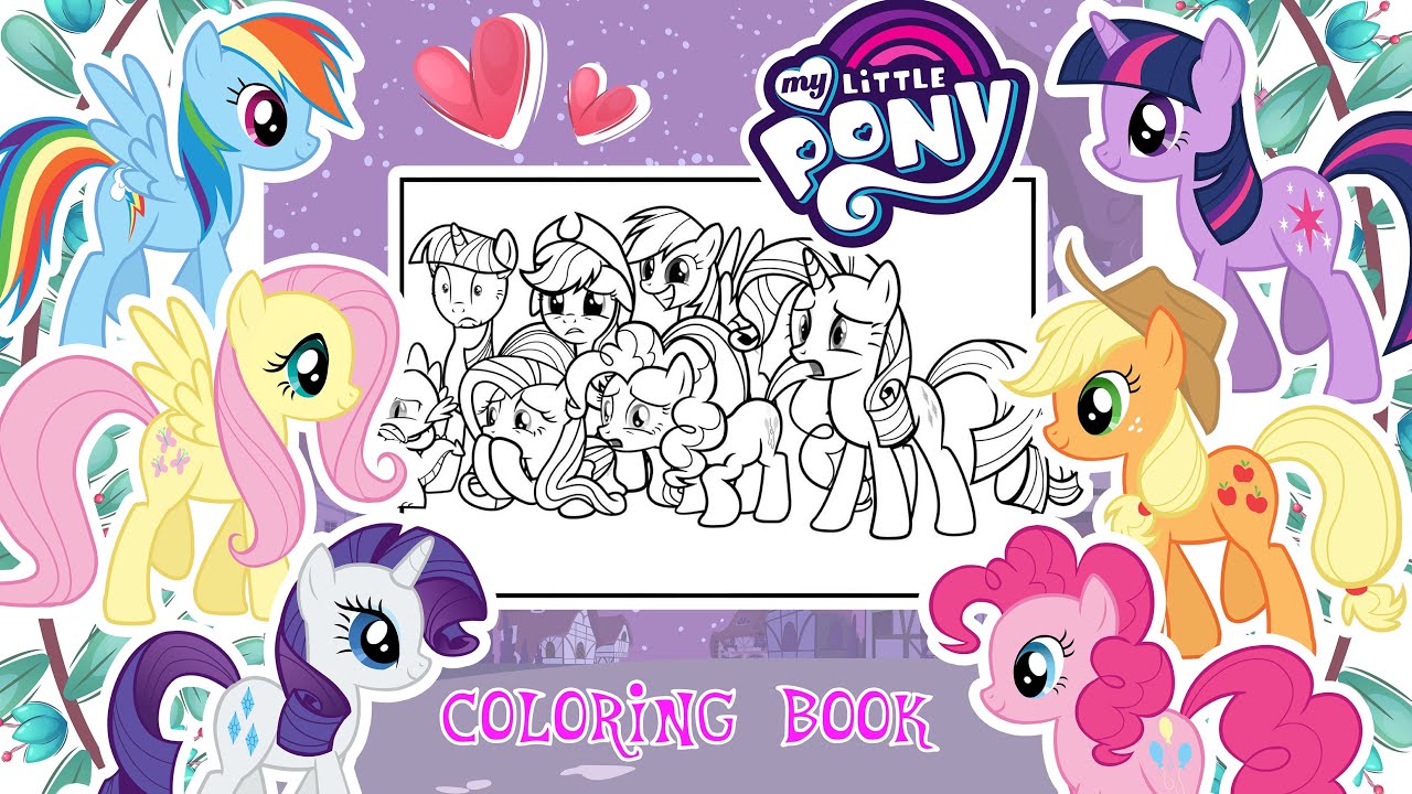 MY LITTLE PONY COLORING PAGE VIDEO / MY LITTLE PONY CHARACTERS COLORING #mylittlepony #coloringpages