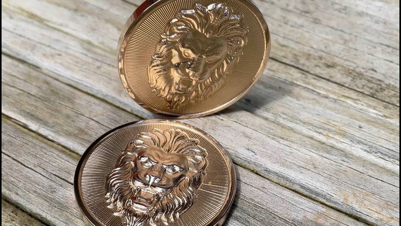 CNC Machining Bronze Lion Coin