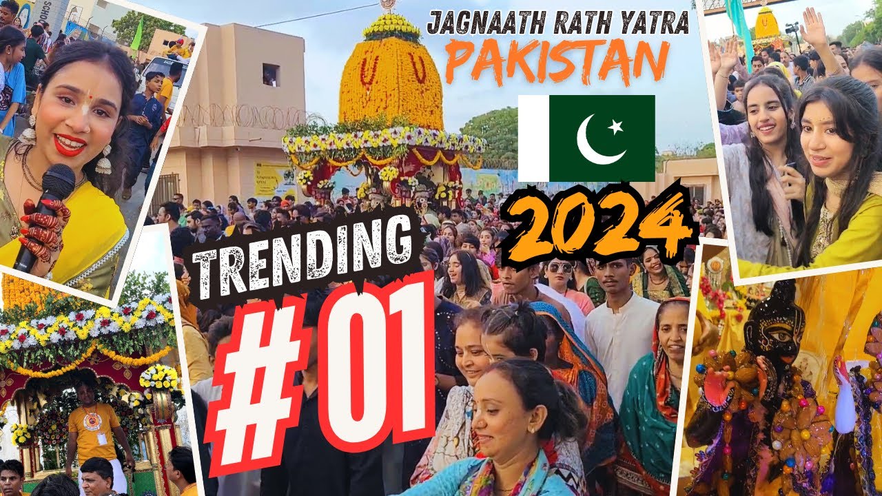 Epic Journey: Jagannath Rath Yatra Takes Pakistan by Storm || Ratha Yatra Festival In Pakistan 2024