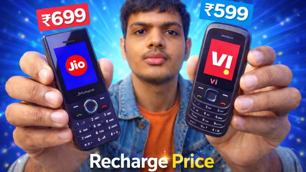 Jio Bharat vs Vi Keypad Phone 💥📱 | ₹699 vs ₹599 | Recharge Price Comparison 🔥