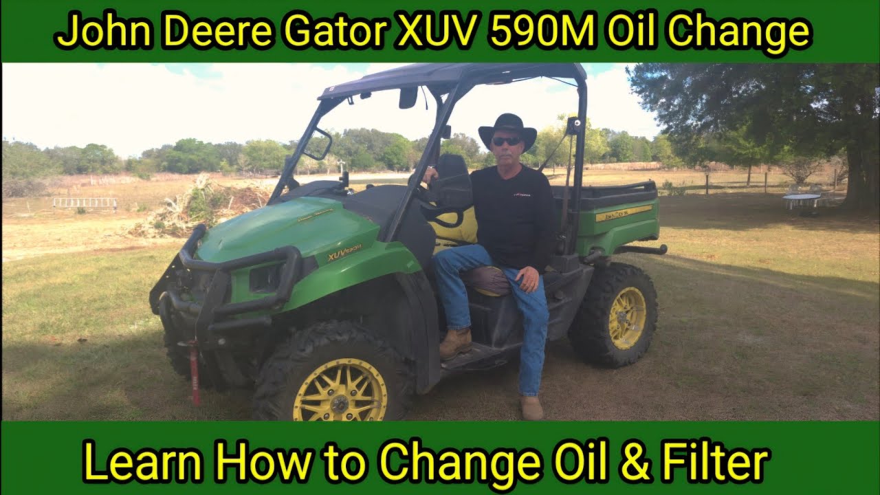 Замена масла в тракторе John Deere Gator XUV 590M. Узнайте, как заменить масло и фильтр. Необходи...