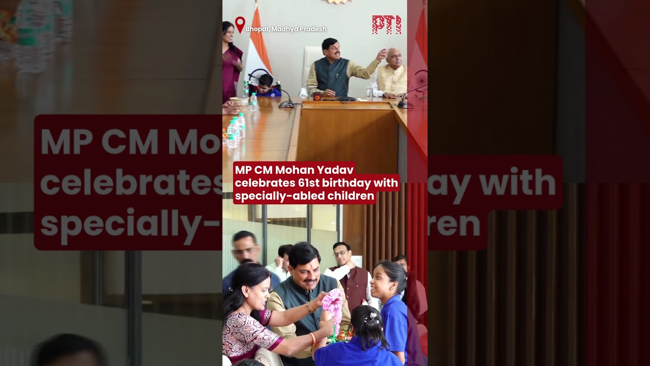 MP CM Mohan Yadav celebrates 61st birthday with specially-abled children