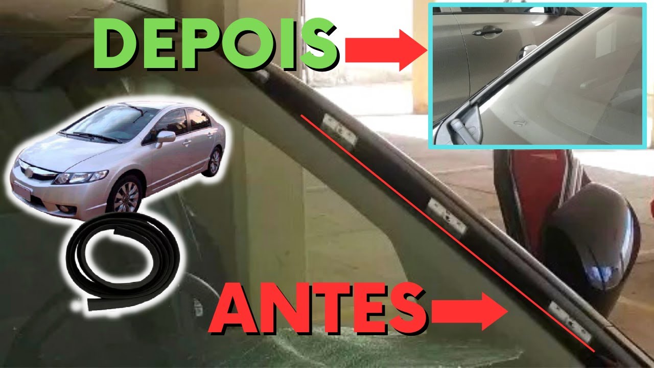 Como trocar borracha do para-brisa Honda Civic 2007 a 2011