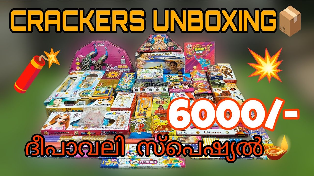 6000/- രൂപയുടെ ദീപാവലി പടക്കങ്ങളോ 😱DIWALI CRACKERS UNBOXING MALAYALAM💥📦🪔